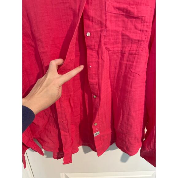 Rails Long Sleeve Button Top – Size XL – Hot Pink - Picture 3 of 6
